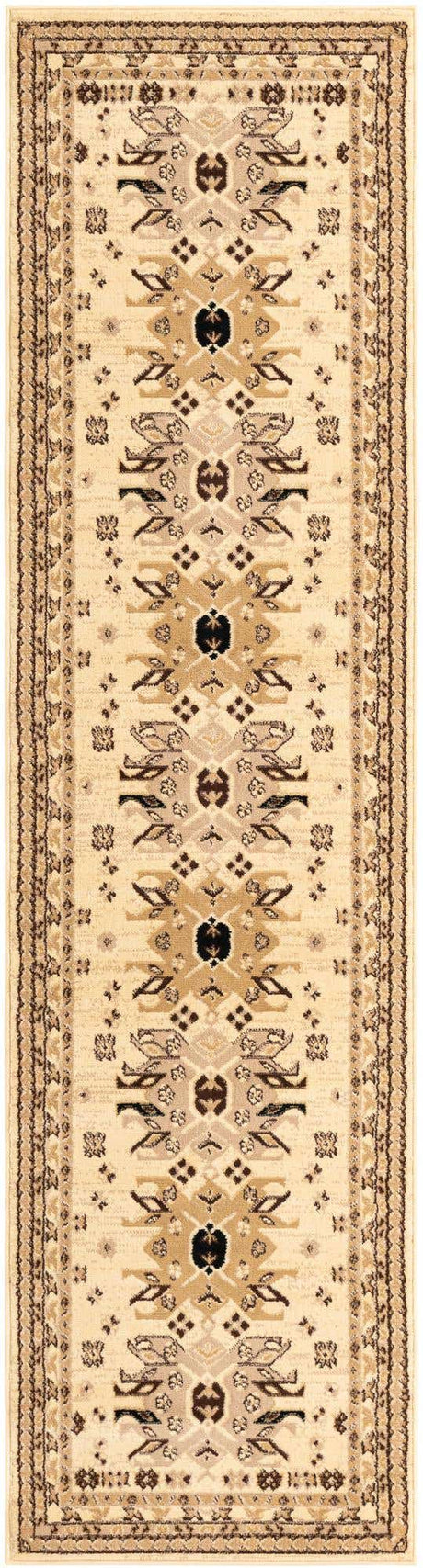 Ivory 2' 7 x 10' Taftan Runner Area Rug