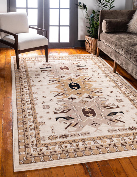Ivory 2' x 3' 1 Taftan Rectangle Area Rug