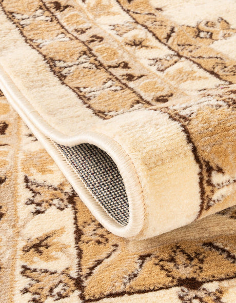 Ivory 4' 1 x 6' 1 Taftan Rectangle Area Rug Durable 100% Polypropylene Classic Traditional Design Easy Clean Carpet for Home Interiors for Sale at Rug Engine