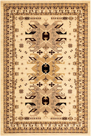 Ivory 5' 3 x 8' Taftan Rectangle Rug