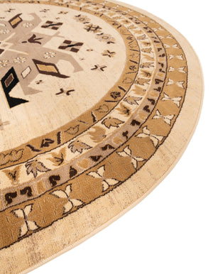 Ivory 8' x 8' Taftan Round Rug