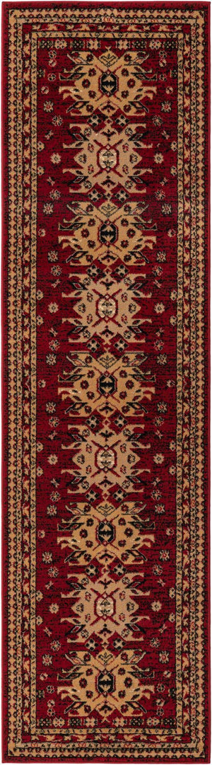 Red 2' 7 x 10' Taftan Runner Area Rug
