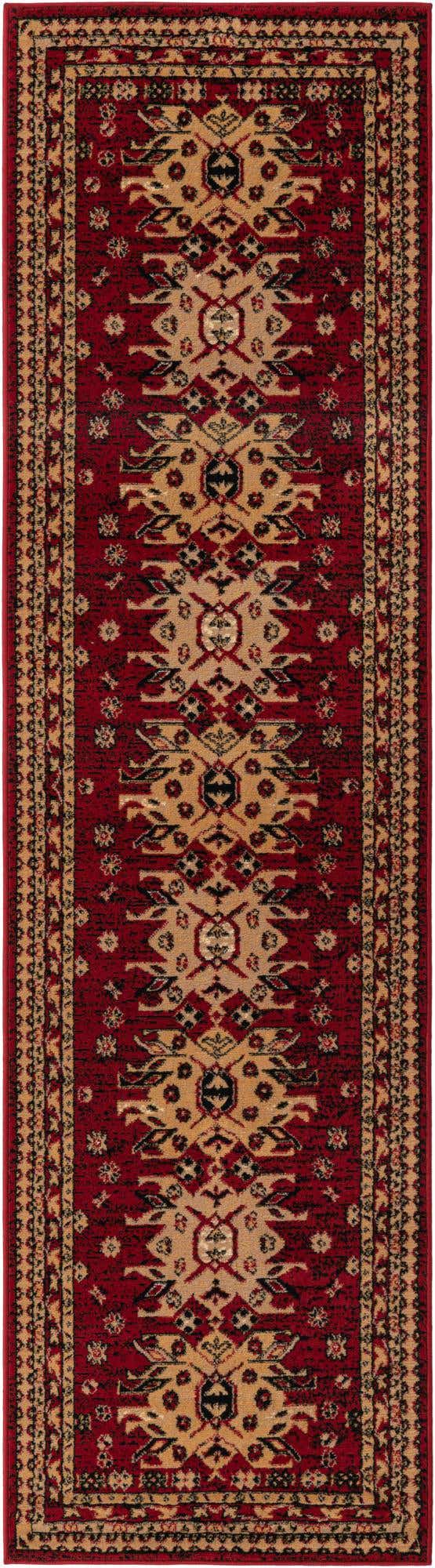 Red 2' 7 x 10' Taftan Runner Area Rug