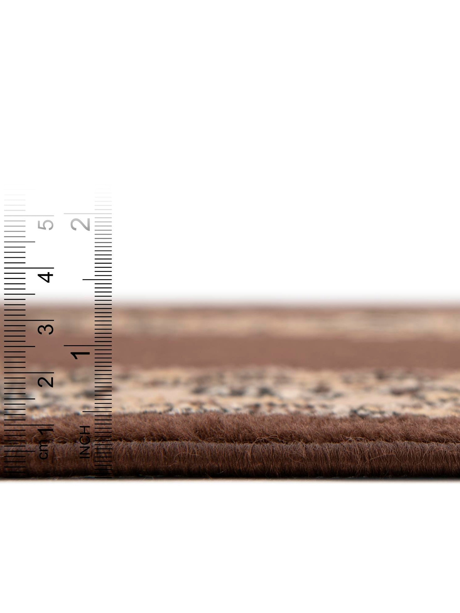 Brown 5' 3 x 8' Reza Rectangle Area Rug 100% Polypropylene Easy Clean Traditional Motif Classic Carpet for Home Interiors for Sale at Rug Engine