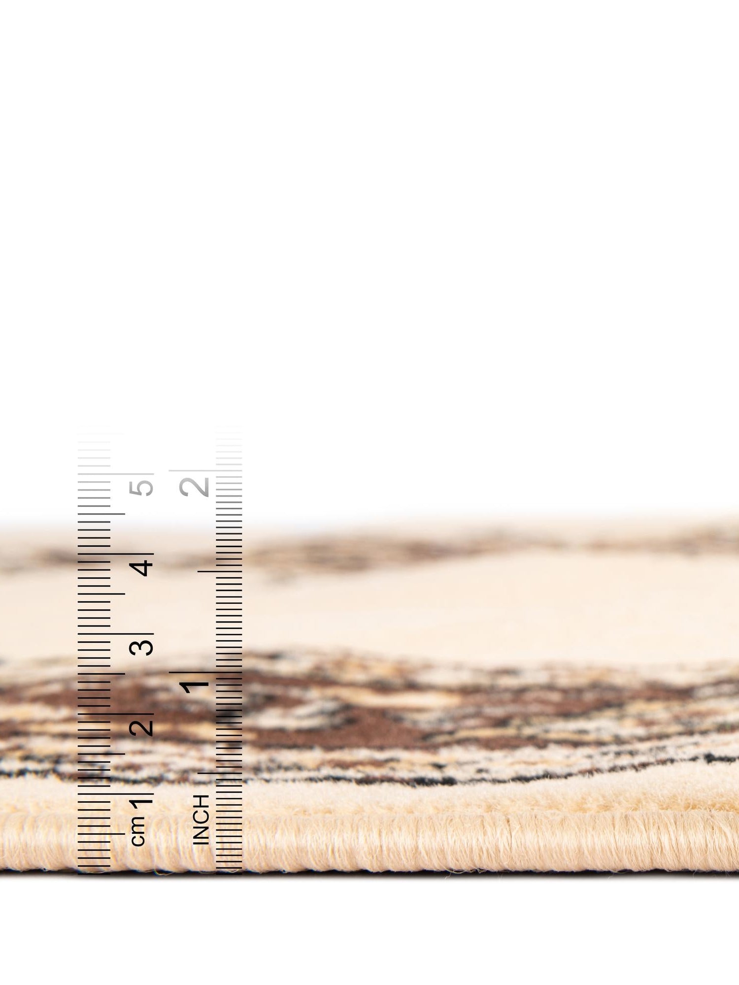 Ivory 5' 3 x 8' Reza Rectangle Area Rug 100% Polypropylene Easy Clean Traditional Motif Classic Carpet for Home Interiors for Sale at Rug Engine