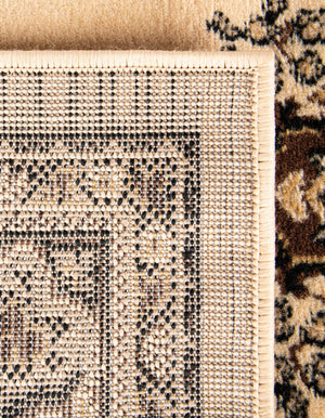 Ivory 4' 1 x 6' 1 Reza Rectangle Area Rug 100% Polypropylene Easy Clean Traditional Motif Classic Carpet for Home Interiors for Sale at Rug Engine