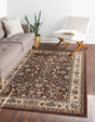 Brown 5' 3 x 8' Sialk Hill Rectangle Area Rug 100% Polypropylene Durable Easy Clean Classic Traditional Design Carpet for Interior Design for Sale at Rug Engine
