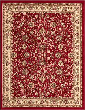Burgundy 8' x 10' Sialk Hill Rectangle Rug