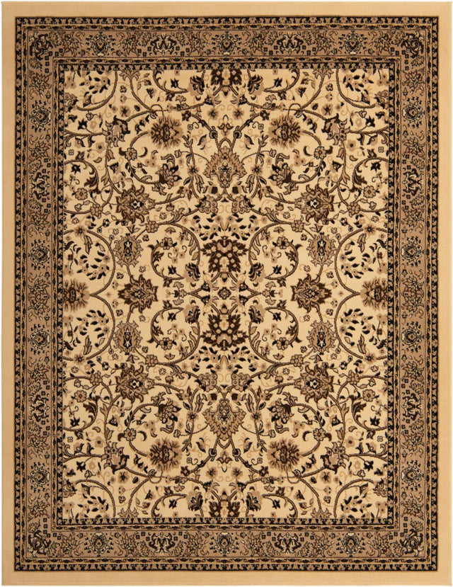 Ivory 7' 10 x 10' Sialk Hill Rectangle Area Rug 100% Polypropylene Durable Easy Clean Classic Traditional Design Carpet for Interior Design for Sale at Rug Engine
