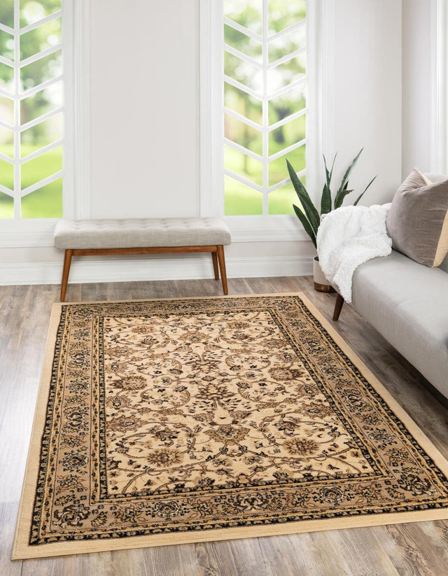 Ivory 10' x 13' 1 Sialk Hill Rectangle Area Rug 100% Polypropylene Durable Easy Clean Classic Traditional Design Carpet for Interior Design for Sale at Rug Engine