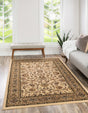 Ivory 4' 1 x 6' 1 Sialk Hill Rectangle Area Rug 100% Polypropylene Durable Easy Clean Classic Traditional Design Carpet for Interior Design for Sale at Rug Engine