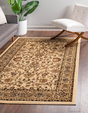 Ivory 7' 10 x 10' Sialk Hill Rectangle Area Rug 100% Polypropylene Durable Easy Clean Classic Traditional Design Carpet for Interior Design for Sale at Rug Engine