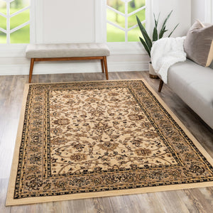 Ivory 3' 1 x 5' 3 Sialk Hill Rectangle Area Rug 100% Polypropylene Durable Easy Clean Classic Traditional Design Carpet for Interior Design for Sale at Rug Engine
