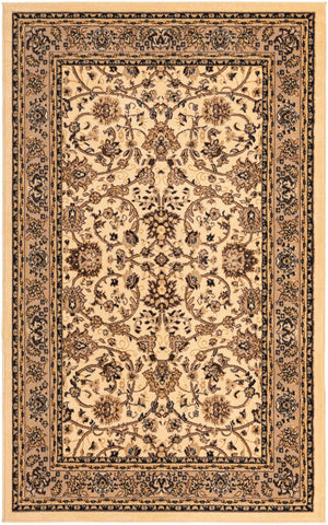 Ivory 5' 3 x 8' Sialk Hill Rectangle Area Rug 100% Polypropylene Durable Easy Clean Classic Traditional Design Carpet for Interior Design for Sale at Rug Engine