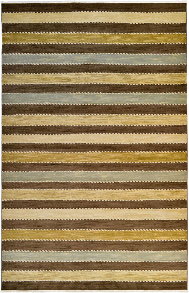 Brown 10' 6 x 16' 5 Fars Rectangle Area Rug 100% Polypropylene Unique Traditional Carpet for Classical Living, Dining Room & Office Spaces for Sale at Rug Engine