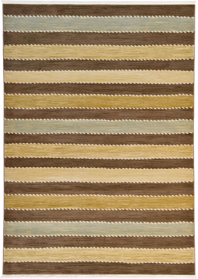 Brown 7' 1 x 10' Fars Rectangle Area Rug 100% Polypropylene Unique Traditional Carpet for Classical Living, Dining Room & Office Spaces for Sale at Rug Engine