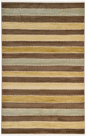 Brown 5' 1 x 8' Fars Rectangle Rug