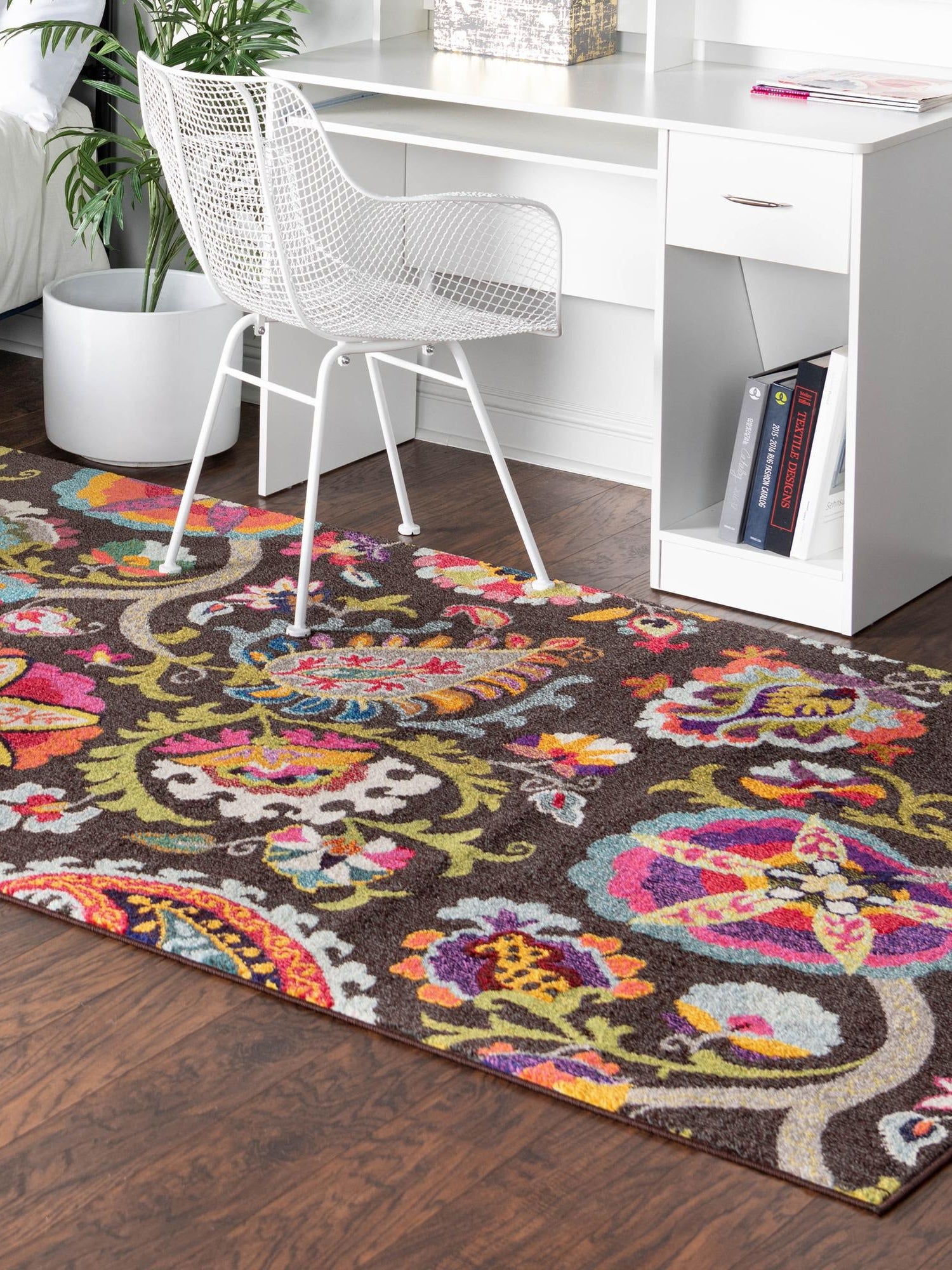 Brown 10' 6 x 16' 5 Estrella Rectangle Area Rug 100% Polypropylene Non-Shedding Stain Resistant Carpet Colorful Modern Abstract Design Easy Clean for Home Decor for Sale at Rug Engine