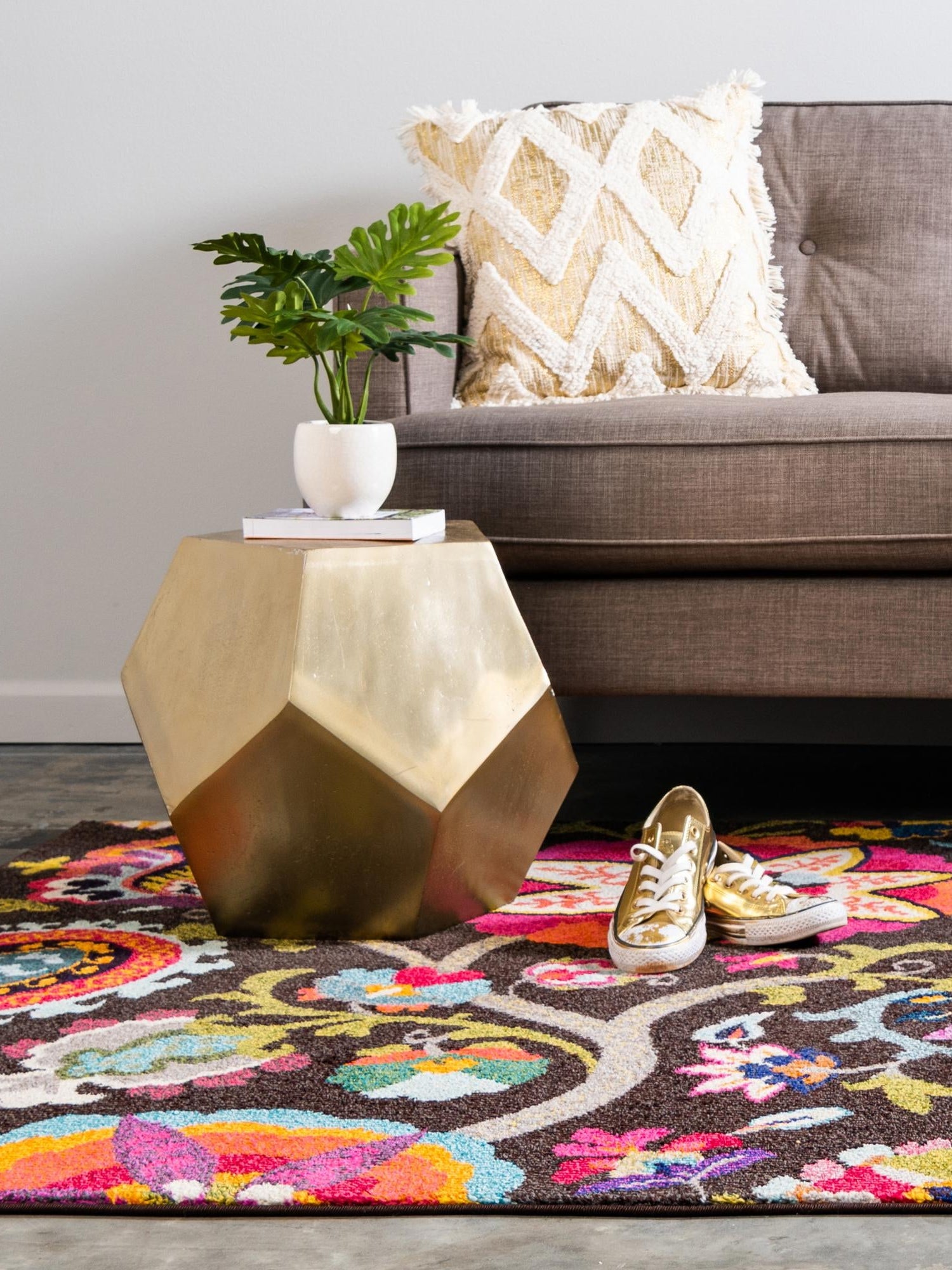 Brown 10' 6 x 16' 5 Estrella Rectangle Area Rug 100% Polypropylene Non-Shedding Stain Resistant Carpet Colorful Modern Abstract Design Easy Clean for Home Decor for Sale at Rug Engine