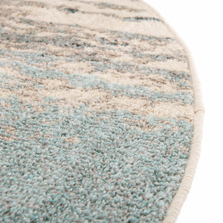 Light Blue 6' 1 x 6' 1 Estrella Round Area Rug 100% Polypropylene Non-Shedding Stain Resistant Carpet Colorful Modern Abstract Design Easy Clean for Home Decor for Sale at Rug Engine