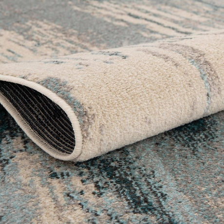 Light Blue 10' 6 x 16' 5 Estrella 100% Polypropylene Non-Shedding Stain Resistant Carpet Colorful Modern Abstract Design Easy Clean for Home Decor for Sale at Rug Engine