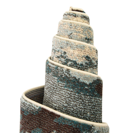 Light Blue 10' 6 x 16' 5 Estrella 100% Polypropylene Non-Shedding Stain Resistant Carpet Colorful Modern Abstract Design Easy Clean for Home Decor for Sale at Rug Engine