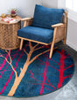 Blue 6' 1 x 6' 1 Estrella Round Rug