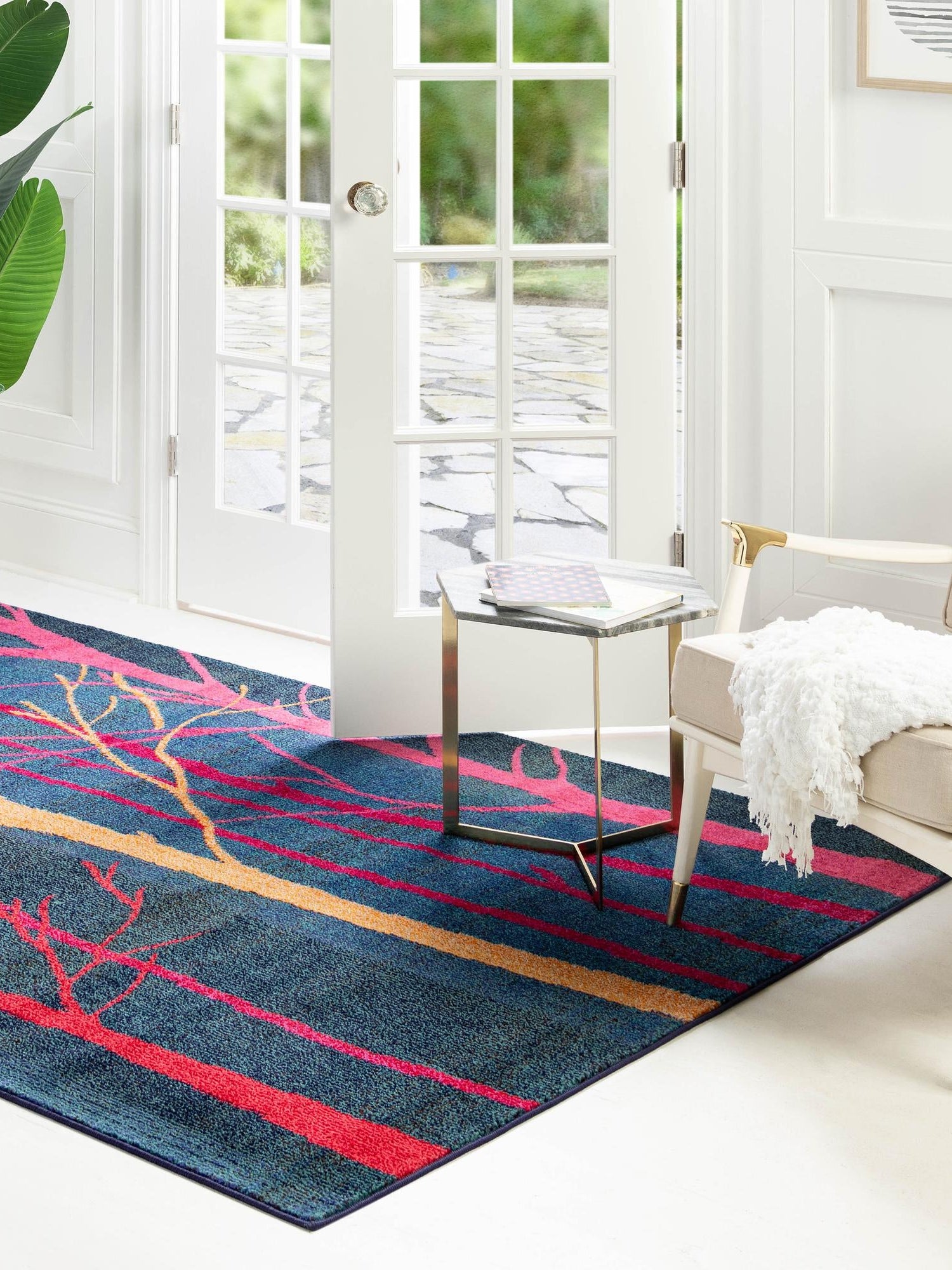 Blue 10' 6 x 16' 5 Estrella Rectangle Area Rug 100% Polypropylene Non-Shedding Stain Resistant Carpet Colorful Modern Abstract Design Easy Clean for Home Decor for Sale at Rug Engine