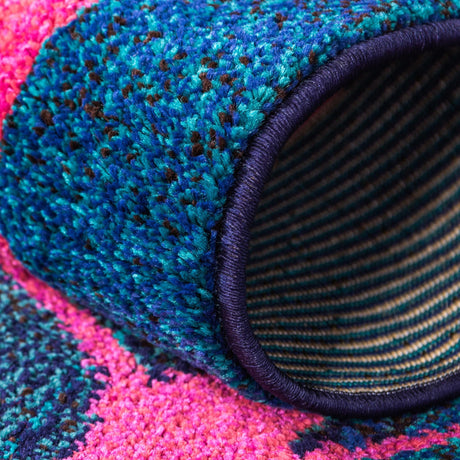 Blue 3' 3 x 5' 3 Estrella Rectangle Area Rug 100% Polypropylene Non-Shedding Stain Resistant Carpet Colorful Modern Abstract Design Easy Clean for Home Decor for Sale at Rug Engine