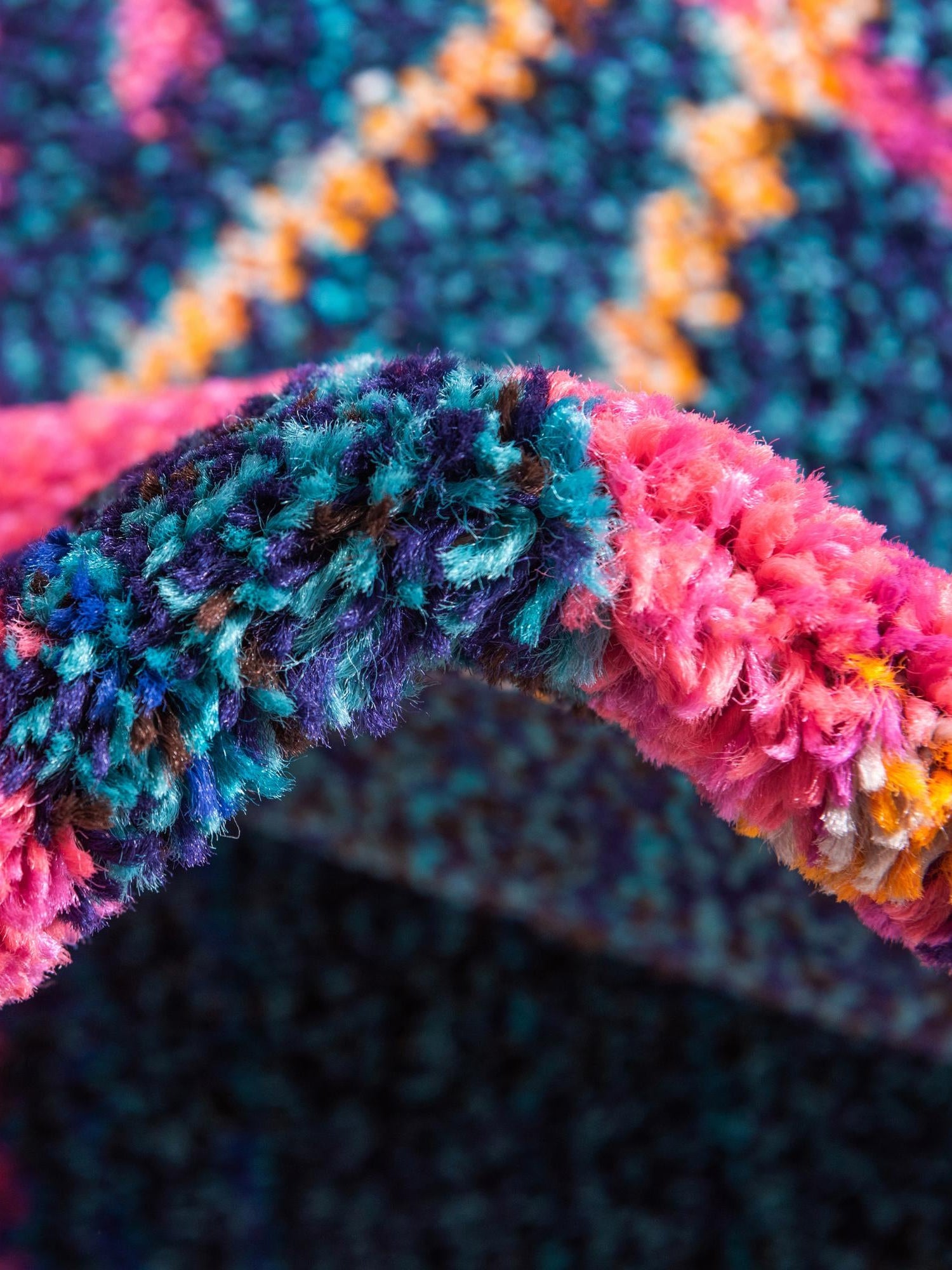 Blue 5' 1 x 8' Estrella Rectangle Area Rug 100% Polypropylene Non-Shedding Stain Resistant Carpet Colorful Modern Abstract Design Easy Clean for Home Decor for Sale at Rug Engine