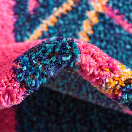 Blue 3' 3 x 5' 3 Estrella Rectangle Area Rug 100% Polypropylene Non-Shedding Stain Resistant Carpet Colorful Modern Abstract Design Easy Clean for Home Decor for Sale at Rug Engine