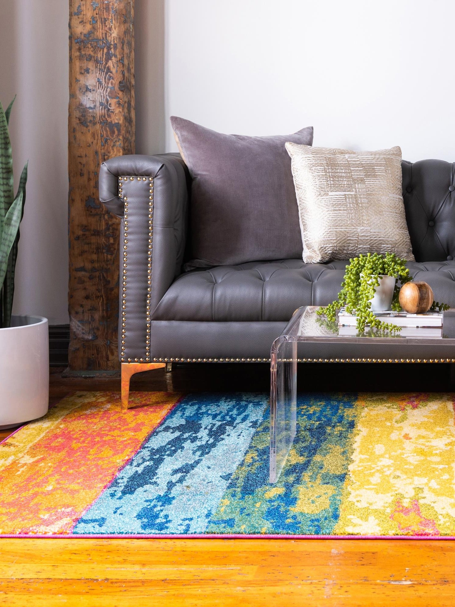 Multicolor 10' 6 x 16' 5 Estrella Rectangle Area Rug 100% Polypropylene Non-Shedding Stain Resistant Carpet Colorful Modern Abstract Design Easy Clean for Home Decor for Sale at Rug Engine