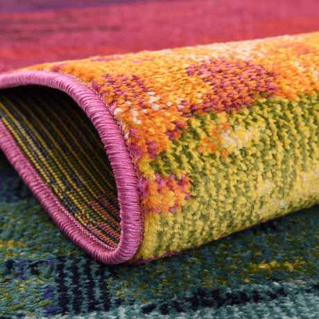 Multicolor 10' 6 x 16' 5 Estrella Rectangle Area Rug 100% Polypropylene Non-Shedding Stain Resistant Carpet Colorful Modern Abstract Design Easy Clean for Home Decor for Sale at Rug Engine