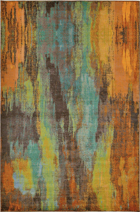 Multicolor 10' 6 x 16' 5 Jardin Rectangle Area Rug 100% Polypropylene With Cotton Backing Colorful & Vivid Modern Carpet for Home Decor for Sale at Rug Engine