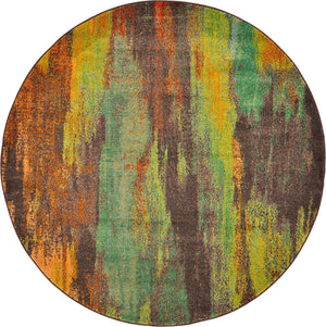Multicolor 6' 1 x 6' 1 Jardin Round Rug