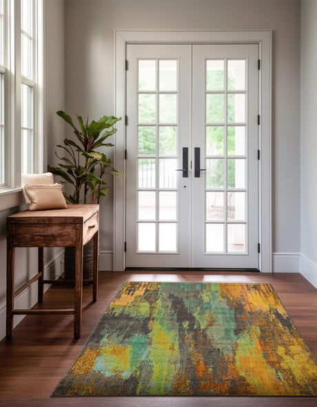 Multicolor 7' 1 x 10' Jardin Rectangle Area Rug 100% Polypropylene With Cotton Backing Colorful & Vivid Modern Carpet for Home Decor for Sale at Rug Engine