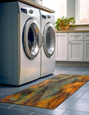 Multicolor 2' 7 x 10' Jardin Runner Area Rug 100% Polypropylene With Cotton Backing Colorful & Vivid Modern Carpet for Home Decor for Sale at Rug Engine