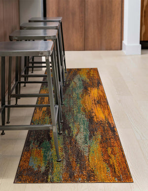 Multicolor 2' 7 x 10' Jardin Runner Area Rug 100% Polypropylene With Cotton Backing Colorful & Vivid Modern Carpet for Home Decor for Sale at Rug Engine