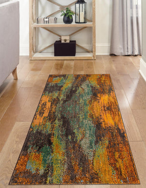 Multicolor 2' 7 x 10' Jardin Runner Area Rug 100% Polypropylene With Cotton Backing Colorful & Vivid Modern Carpet for Home Decor for Sale at Rug Engine