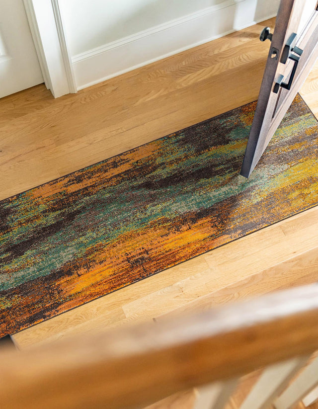 Multicolor 2' 7 x 10' Jardin Runner Area Rug 100% Polypropylene With Cotton Backing Colorful & Vivid Modern Carpet for Home Decor for Sale at Rug Engine