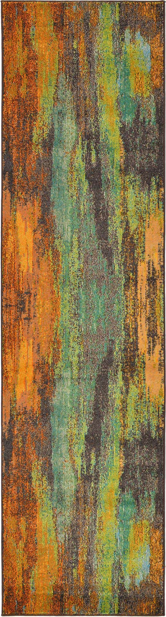 Multicolor 2' 7 x 10' Jardin Runner Area Rug 100% Polypropylene With Cotton Backing Colorful & Vivid Modern Carpet for Home Decor for Sale at Rug Engine