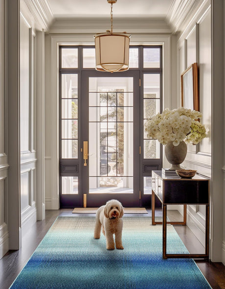 Blue 3' 3 x 5' 3 Estrella Rectangle Area Rug 100% Polypropylene Non-Shedding Stain Resistant Carpet Colorful Modern Abstract Design Easy Clean for Home Decor for Sale at Rug Engine