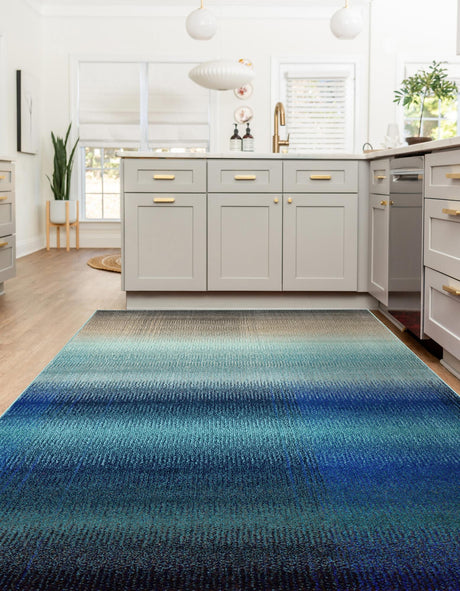 Blue 3' 3 x 5' 3 Estrella Rectangle Area Rug 100% Polypropylene Non-Shedding Stain Resistant Carpet Colorful Modern Abstract Design Easy Clean for Home Decor for Sale at Rug Engine