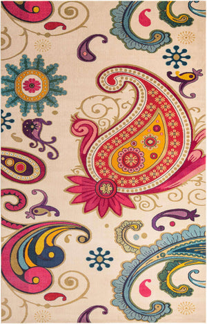 Cream 10' 6 x 16' 5 Estrella Rectangle Area Rug 100% Polypropylene Non-Shedding Stain Resistant Carpet Colorful Modern Abstract Design Easy Clean for Home Decor for Sale at Rug Engine