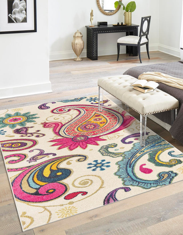 Cream 7' 1 x 10' Estrella Rectangle Rug