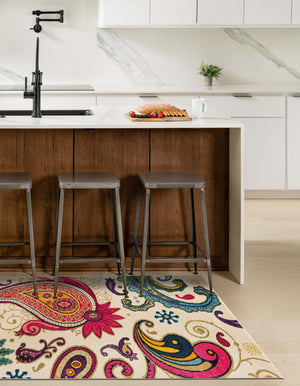 Cream 7' 1 x 10' Estrella Rectangle Rug