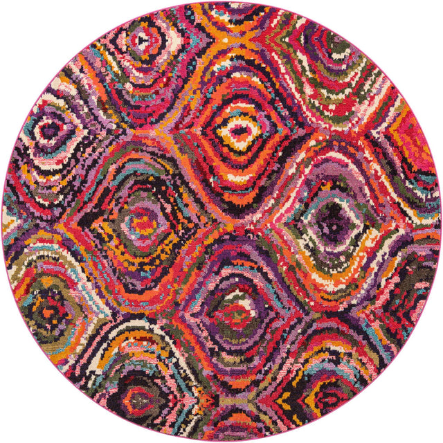 Multicolor 8' x 8' Estrella Round Rug