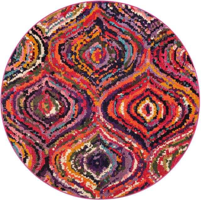 Multicolor 6' 1 x 6' 1 Estrella Round Rug