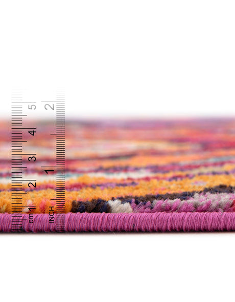 Multicolor 2' 7 x 10' Estrella Runner Area Rug 100% Polypropylene Non-Shedding Stain Resistant Carpet Colorful Modern Abstract Design Easy Clean for Home Decor for Sale at Rug Engine