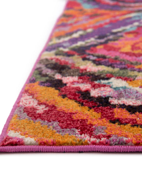 Multicolor 2' 7 x 10' Estrella Runner Area Rug 100% Polypropylene Non-Shedding Stain Resistant Carpet Colorful Modern Abstract Design Easy Clean for Home Decor for Sale at Rug Engine